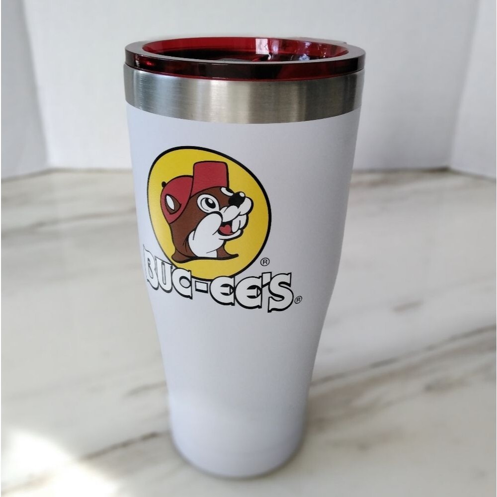 Buc-ee's White & Red Insulated Stainless Steel Tumbler Yukon Outfitters - 20oz